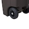 Toter 32 Gal. Brownstone Trash Can with Quiet Wheels and Attached Black Lid ANA32 - alternate 8